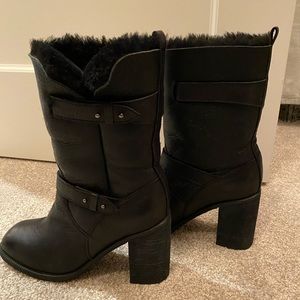 Jeffrey Campbell heeled warm black boots